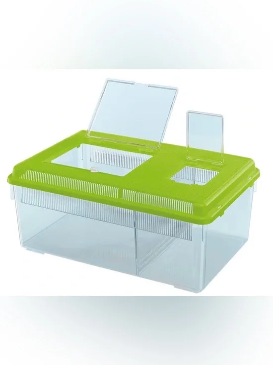 New Green Ferplast GEO FLAT LARGE Terrarium For Reptiles , Fish, And Insects