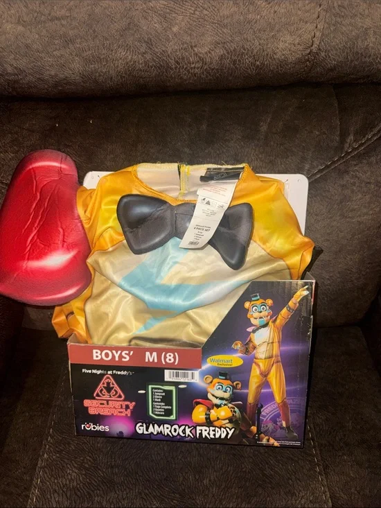 Rubies Five nights at Freddy’s GLAMROCK FREDDY costume new Sz Medium (8)