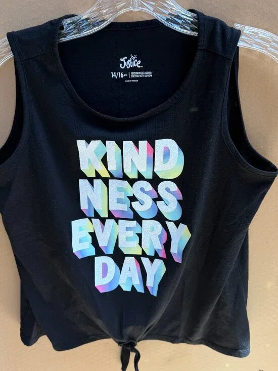 Girls Justice Black Tank Top 