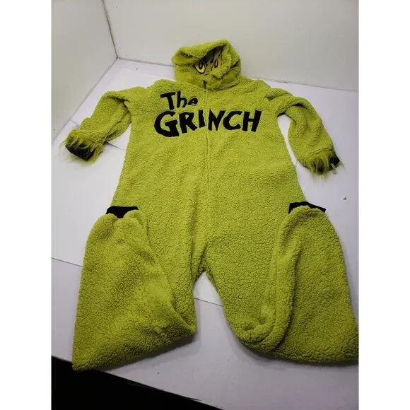 The Grinch One Piece Pajamas Size S/CH Union Suit Boy Girl Christmas Costume