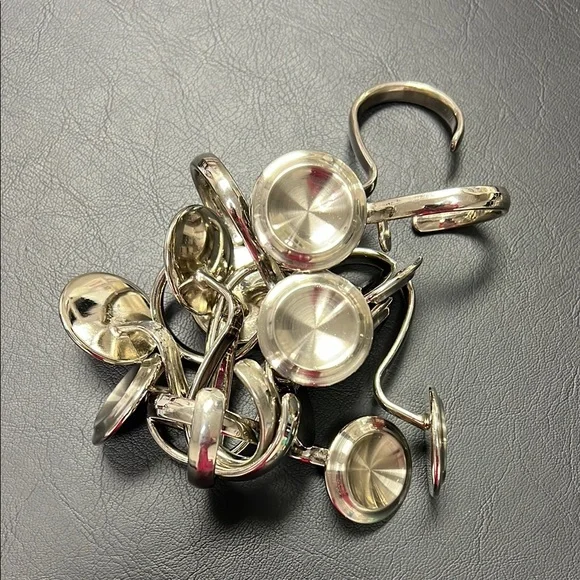 Silver Shower Curtain Hooks