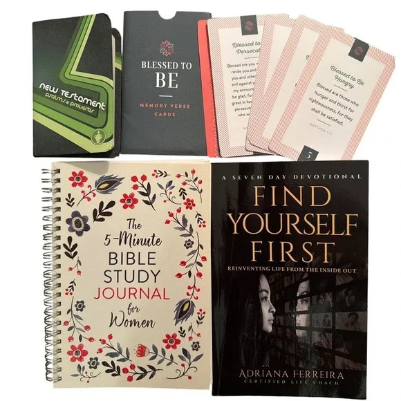 Christian Devotional Book Set Find Yourself First Bible Study Journal New Testam