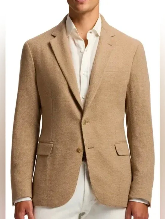 Lauren‎ Ralph Lauren Camel Tan Neutral Coat Sports Jacket Men's Size 44L