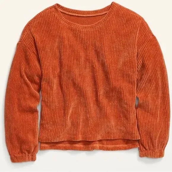 Old navy girls Orange Sweater size L(10-12)
