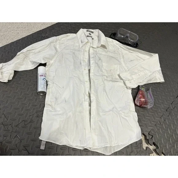 Mad Scientist Halloween Costume Handmade Kids 4 pc Lab Coat Beaker Goggles Youth
