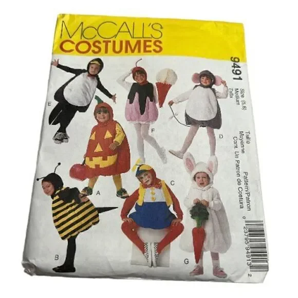 McCall’s Costumes 7 patterns #9491