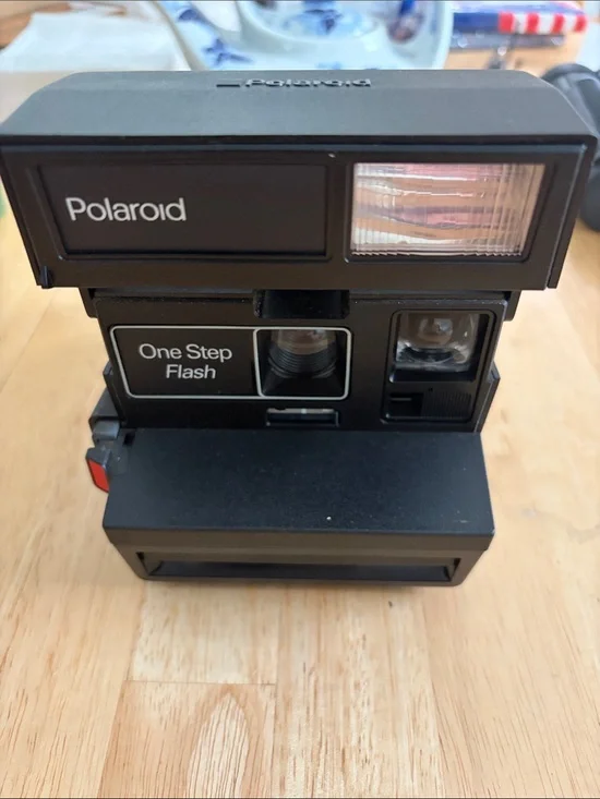 Vintage Polaroid OneStep Flash Instant Camera - Black