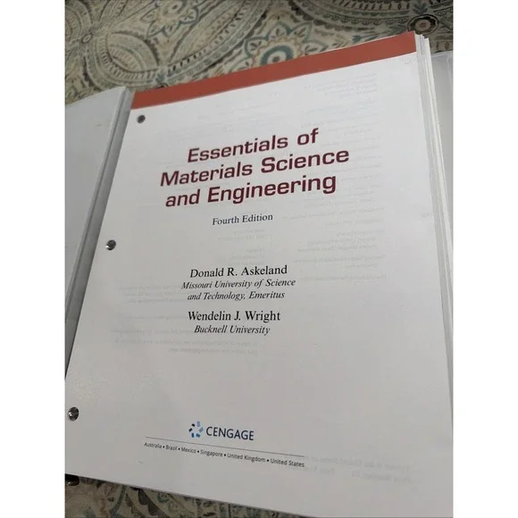 Essentials of Materials Science and Engineering, SI Edition by Askeland, Donald