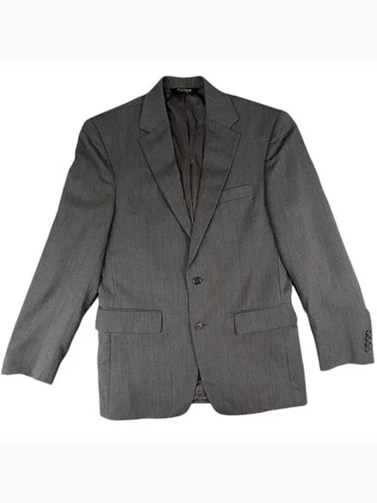Jos A Bank Classic Collection Blazer Mens 38R 100%‎ Wool Gray 2 Button Dual Vent