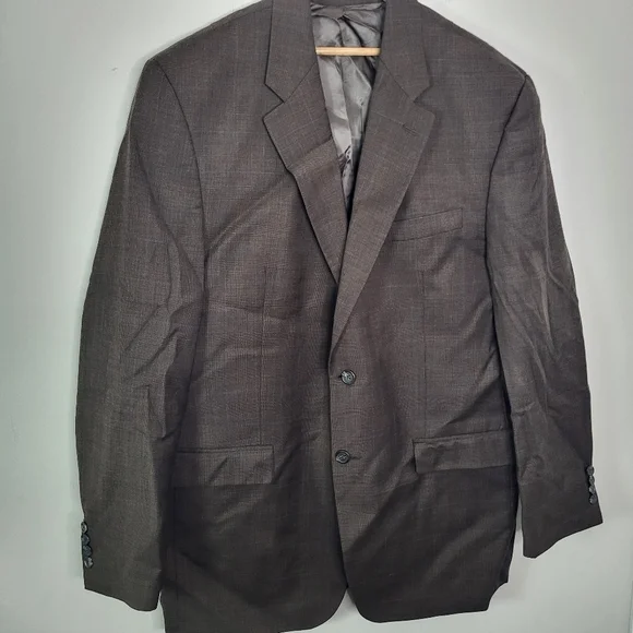 Lauren Ralph Lauren 100% Wool Men's Classic Brown Blazer SZ 44L Vintage