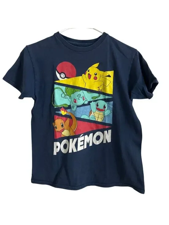 Old Navy Boys Pokemon Graphic Tee Shirt Navy Large 10-12