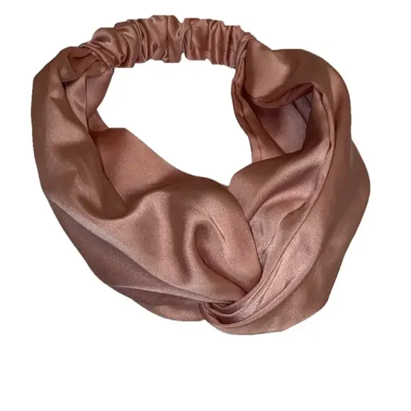 GUC MAUVE/Pink Satin Stretchy headband