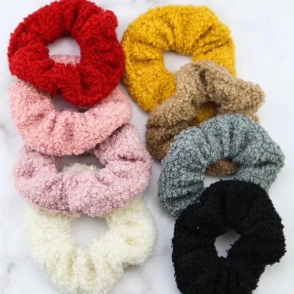 Teddy Sweaterlike Scrunchies
