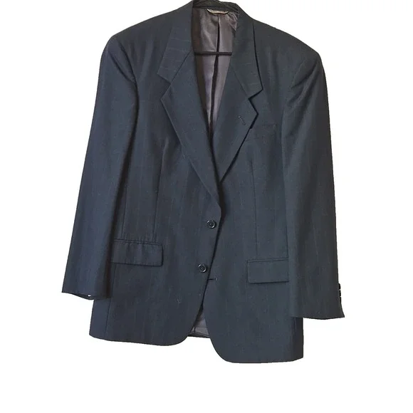 Christian Dior Sport Coat Mens 40R Navy Blue Classic Fit Suit Jacket