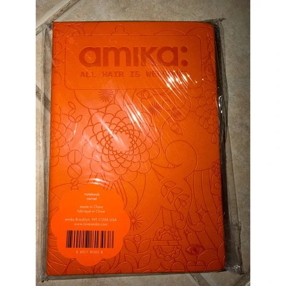 Amika All Hair Is Welcome Orange Hair Care Stylist Salon Notebook Journal New