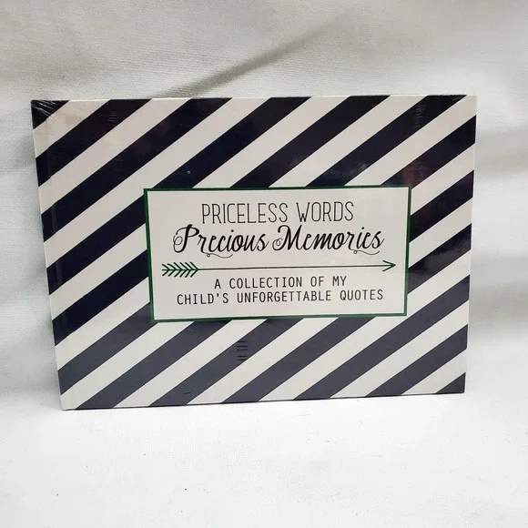 Mary Square ♡ Priceless‎ Words Precious Memories Journal ♡ Black & Green ♡ NEW!