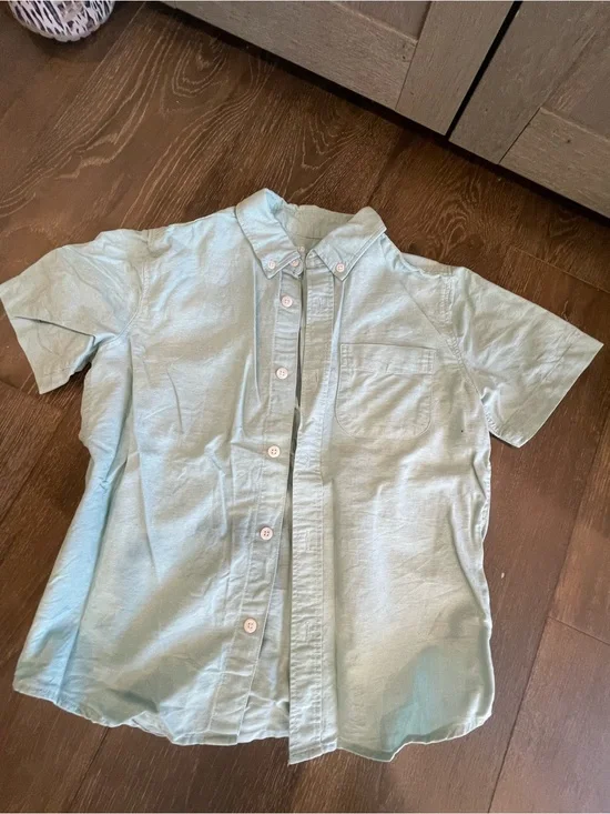 Old Navy Short-Sleeve Button-Down Shirt in Light Mint