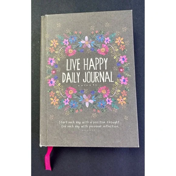 Natural Life Undated Live Happy Daily Journal Thoughts Reflections Book *READ*