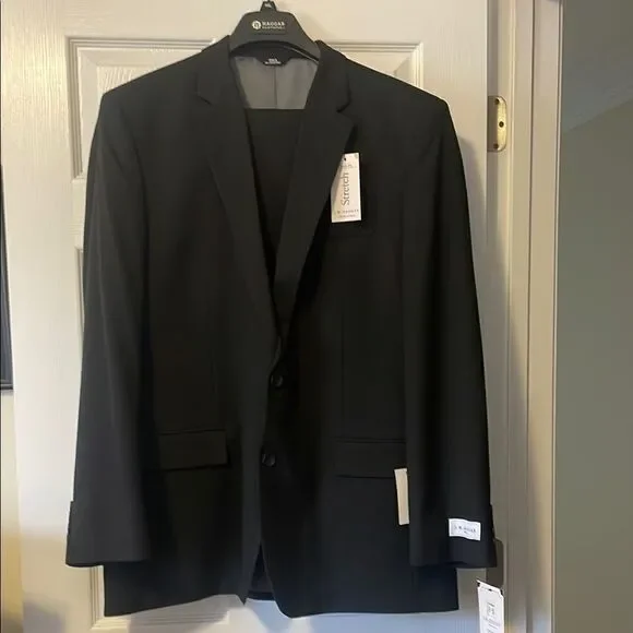 NEW J.M. Haggar Classic Fit Black Suit Coat and Trousers
