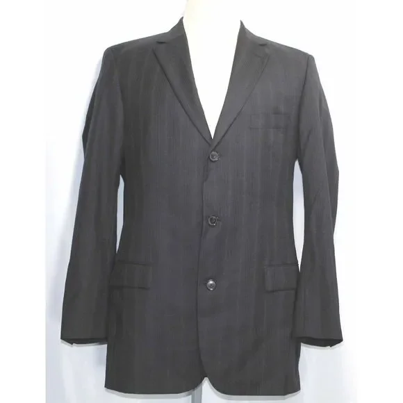 Hugo Boss Rossellini Cinemau 3 Button Superfine 120 Wool Jacket Size 42 Long‎