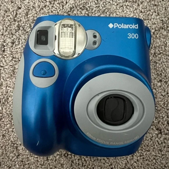 Polaroid Blue and Gray Instant Film Camera