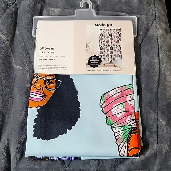 Beautiful Women Shower Curtain Art by Dorcas Magbadelo Creates society6 69”x72”