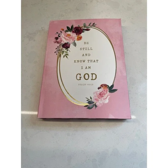 Light Pink Floral Print Inspirational Journal with‎ Floral Edge Design