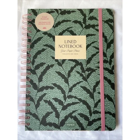 PAPIER LINED JOURNAL HARDCOVER SPIRAL BOUND NOTEBOOK 7.1