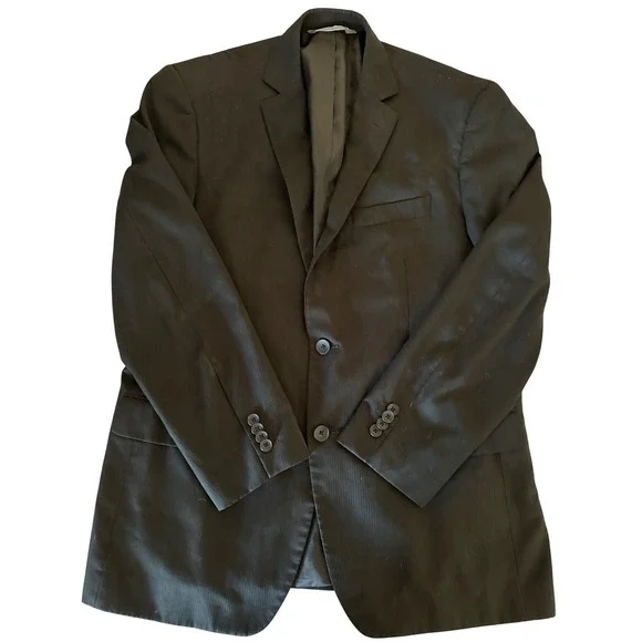 Perry Ellis Portfolio Blazer Sport‎ Coat Two Button Black Career Size Men's 42R