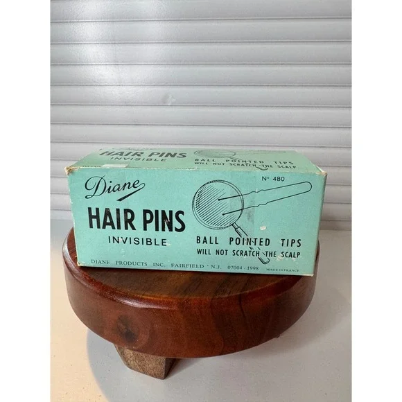 Vintage Diane Hair Pins No 480‎ Invisible Silver Crimped 1 3/4 Inch NOS