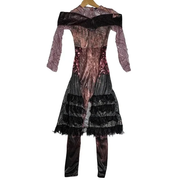 Disney Descendants 3 Audrey Costume Girls Medium Purple Pink Witch Dress‎ Outfit