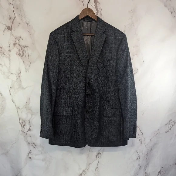 Lauren Ralph Lauren Suit Jacket Mens 46 L Gray Blazer 2 Button Sport Coat