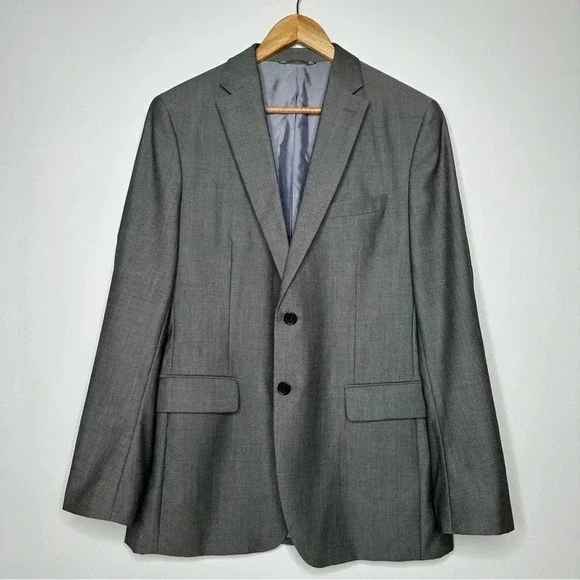 Banana Republic Gray Tailored Fit Wool Blazer Size 40R