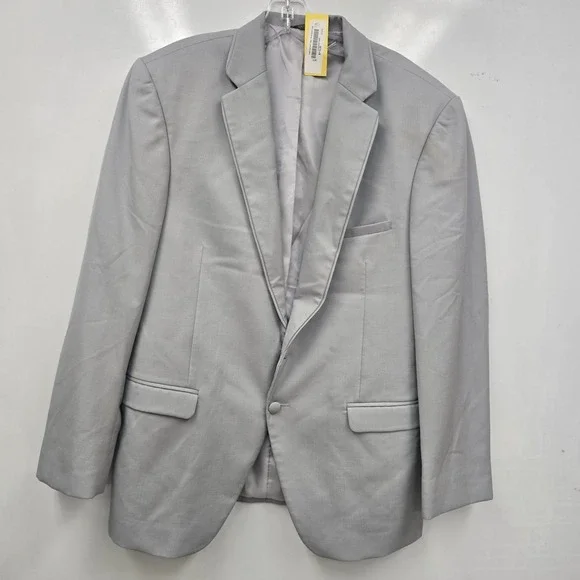 ALLURE MEN CEMENT GREY Tuxedo Sports‎ Coat Blazer Notch Coat 42R Formal Wear