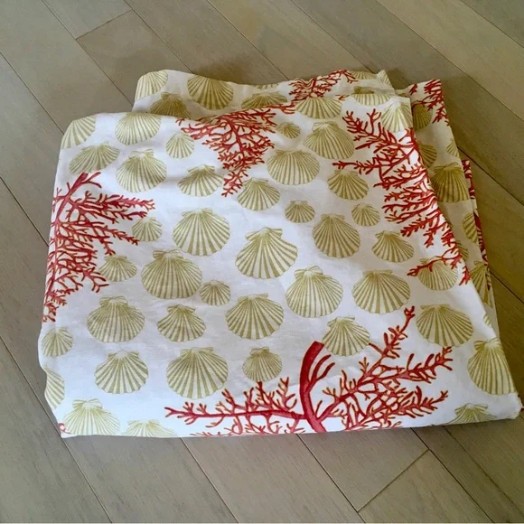 Pottery Barn Oceanic Shower Curtain with Coral and shells