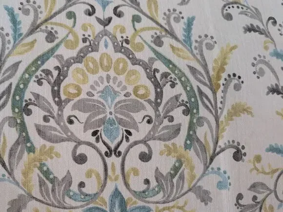 Cotton Shower Curtain Medallion floral multi- color