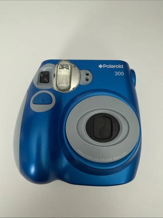 Polaroid 300 Instant Camera - Metallic Blue and Light Gray