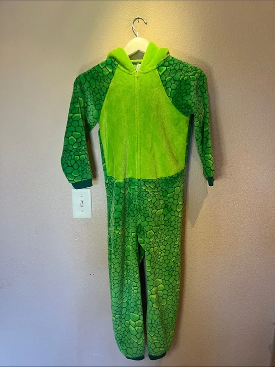 Saint Eve kids Boy’s Dinosaur Sleeper Unionsuit Pajamas Costume  Small 7/8