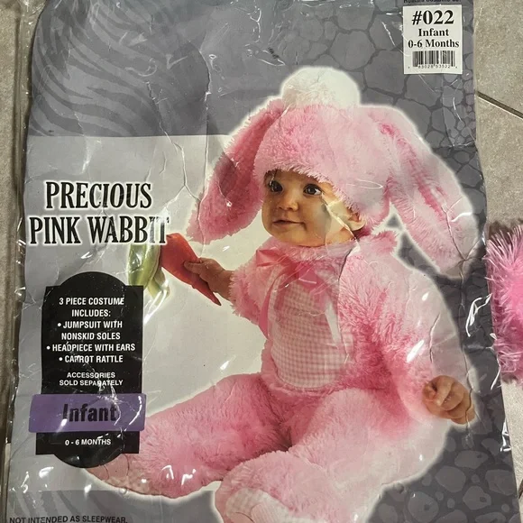 Rubies Precious Pink Wabbit Rabbit Bunny Costume for Babies, Girls 0-6 Months