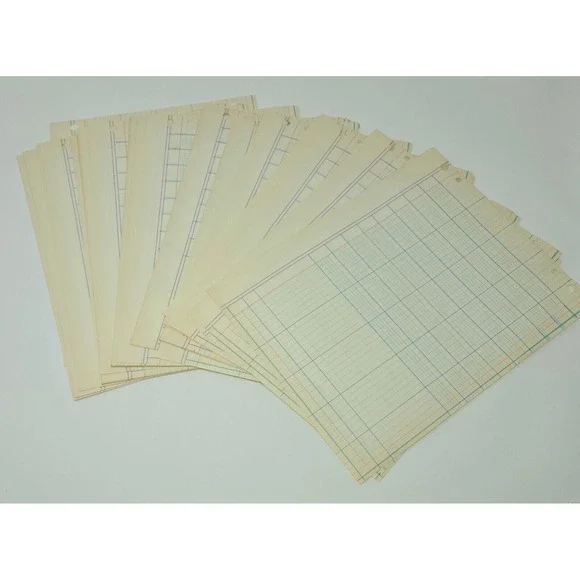 Accounting Ledger 50 Sheets Double Sided 24 Columns 9.25
