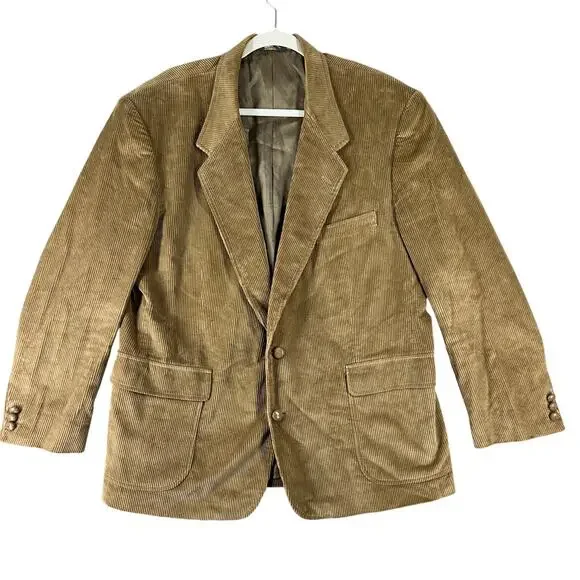 david taylor tan corduroy blazer sz 48L
