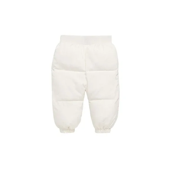 Old Navy Baby Puffer Pants Off‎ White Cream Quilted Snow Pants 3-6M NWT