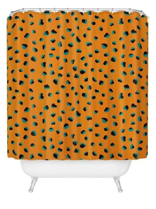 Funky Cheetah Print Shower Curtain by Elisa - Society6
