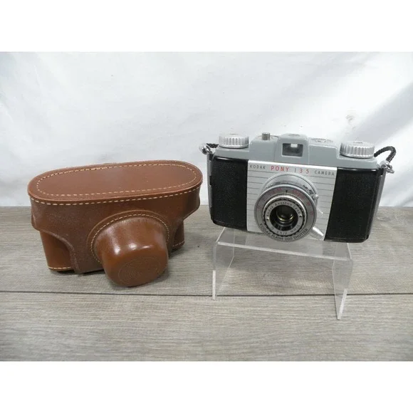 Vintage Kodak Pony 135 35mm Film Camera with Kodak Anastar Lens & Leather Case
