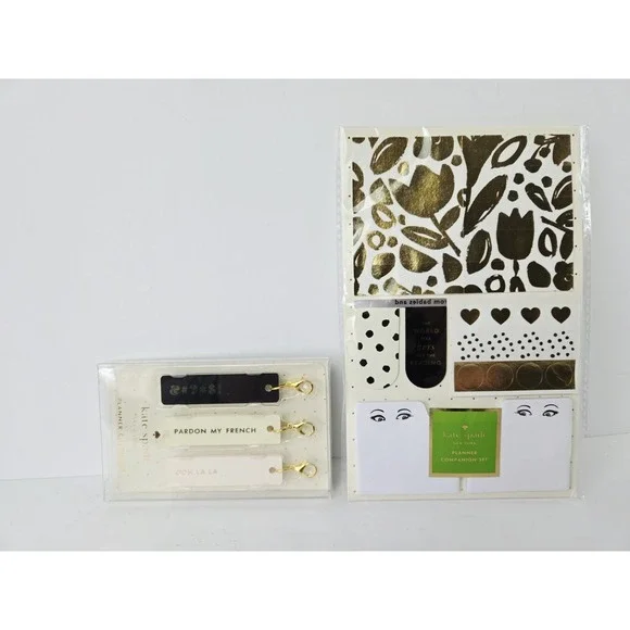 Kate‎ Spade Planner Companion Set Bookmarks and charm set NEW journal