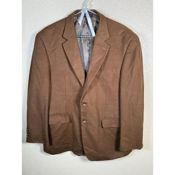 Lauren‎ Ralph Lauren Men’s Blazer Jacket Sz 42 S Brown Velvet Paisley Lining