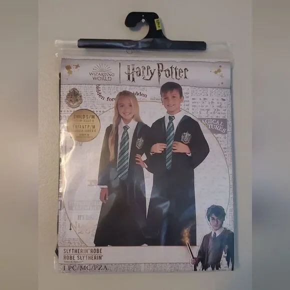 Harry Potter Slytherin Kids Hallowee  Costume Size Child S/M Or up to Size 10