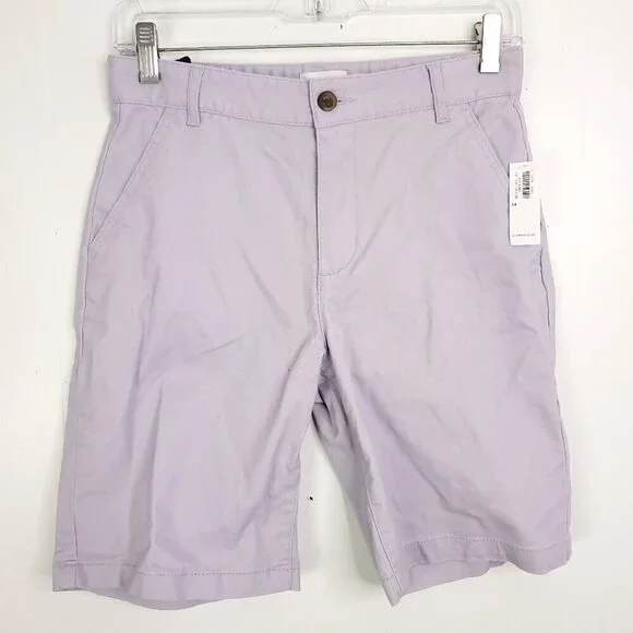 Old Navy Shorts Boys Size 14 Violet Flat Front Casual Easter New Twi Wood