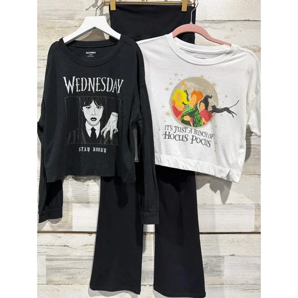 Old Navy Disney Children'sPlace Bundle Girls 10/12 Wednesday Hocus Pocus EUC NWT