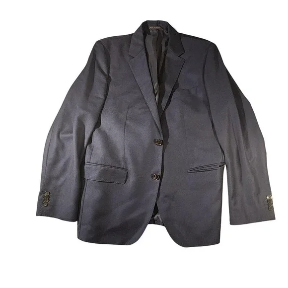 Hugo Boss Suit Jacket‎ Blazer Mens 40S Navy Blue Two Button Notch Lapel Lined